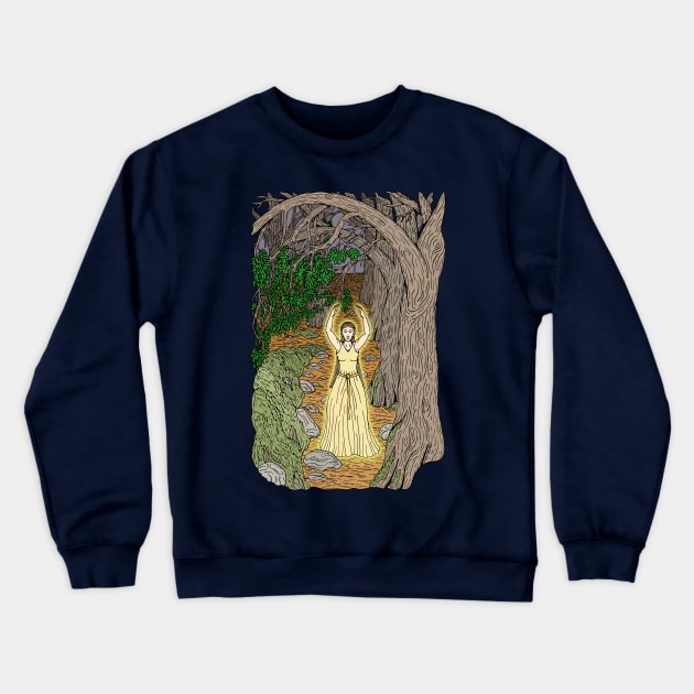 Eldritch Mistress Crewneck Sweatshirt by AzureLionProductions